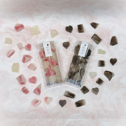 バレンタイン・ホワイトデー用　苺ミルク・ココアミルク琥珀糖